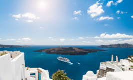 White architecture on Santorini island