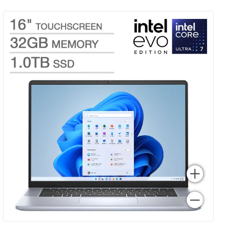 Dell Inspiron Plus 16 Touchscreen Intel Evo Platform Laptop – Intel Core Ultra 7 155H – 1920 x 1200 – Windows 11 Home – 32GB RAM – 1TB SSD price was $949.9 $899.97