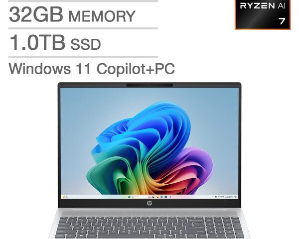 HP OmniBook 5 16 Next Gen AI Laptop – 2K 1920 x 1200 Touchscreen – Copilot+ – AMD Ryzen AI 7 350 – 32GB Memory – 1TB SSD – Windows 11 Home price was $1049.9 ->$799.9